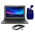 Restored HP Chromebook 11.6-inch Intel Celeron 4GB RAM 16GB 2023 Latest OS Bundle: Wireless Mouse, Bluetooth/Wireless Airbuds By Certified 2 Day Express (Refurbished)