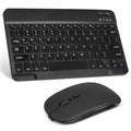 UrbanX Rechargeable Bluetooth Keyboard and Mouse Combo Ultra Compact Slim Full-Size Keyboard and Ergonomic Mice for X30 Max Mac/Desktop/PC/Laptop/Tablet and All Windows 10/8/7 - Black