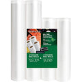 HONGGE Vacuum Sealer Bags, Food Saver Vacuum Sealer Rolls - 4Packs in 8.6x16.4' & 11x16.4'